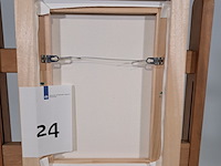 Drukwerk in lijst, reproductie van mondriaan, vuurtoren bij westkapelle - afbeelding 4 van  4