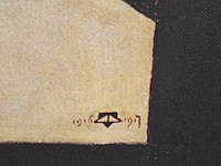 Drukwerk in lijst, reproductie van theo van doesburg, de kaartspelers - afbeelding 4 van  7