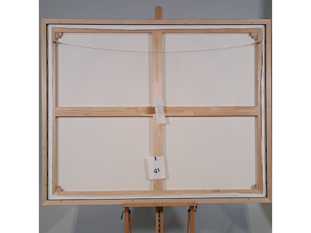 Drukwerk in lijst, reproductie van theo van doesburg, de kaartspelers - afbeelding 6 van  7