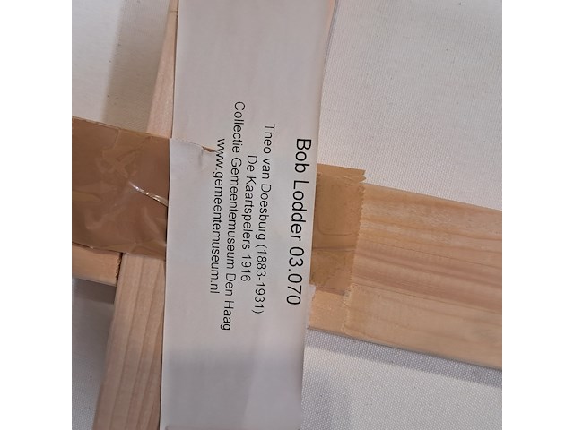 Drukwerk in lijst, reproductie van theo van doesburg, de kaartspelers - afbeelding 7 van  7