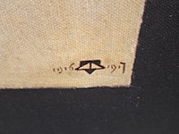 Drukwerk in lijst, reproductie van theo van doesburg, de kaartspelers - afbeelding 4 van  6