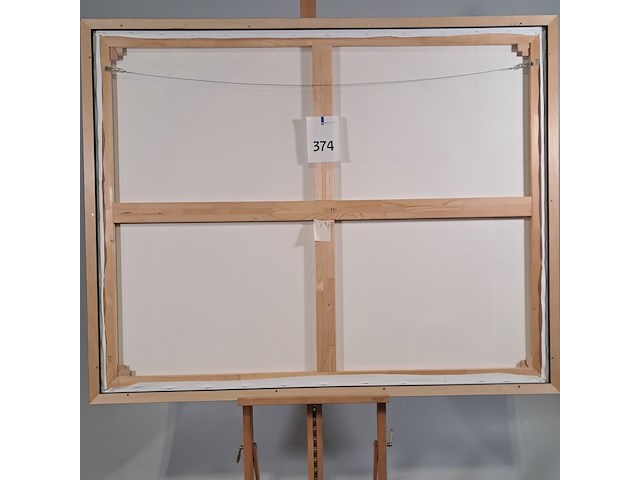 Drukwerk in lijst, reproductie van theo van doesburg, de kaartspelers - afbeelding 6 van  6