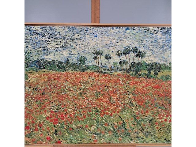 Drukwerk in lijst, reproductie van vincent van gogh, papaverveld - afbeelding 2 van  5
