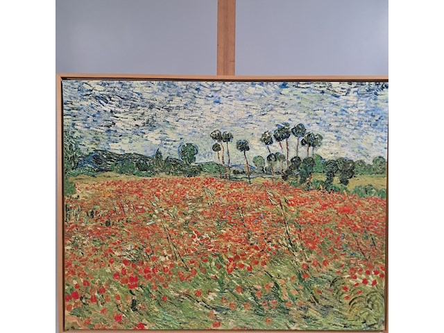 Drukwerk in lijst, reproductie van vincent van gogh, papaverveld - afbeelding 2 van  5