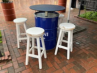 Drum tafel met barkrukken - afbeelding 5 van  8