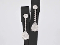 Druppel oorhangers briljant prinses diamant