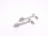 Druppel oorhangers briljant prinses diamant - afbeelding 5 van  8
