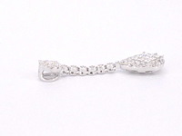 Druppelvormige hanger met briljant en princess geslepen diamanten, excl. ketting - afbeelding 5 van  7
