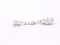 Druppelvormige hanger met briljant en princess geslepen diamanten - afbeelding 6 van  7