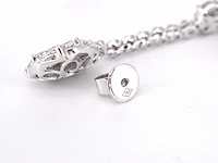 Druppelvormige oorhangers met briljant en princess diamanten - afbeelding 8 van  8