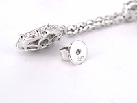 Druppelvormige oorhangers met briljant en princess geslepen diamanten - afbeelding 7 van  9