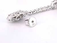 Druppelvormige oorhangers met briljant en princess geslepen diamanten - afbeelding 7 van  9