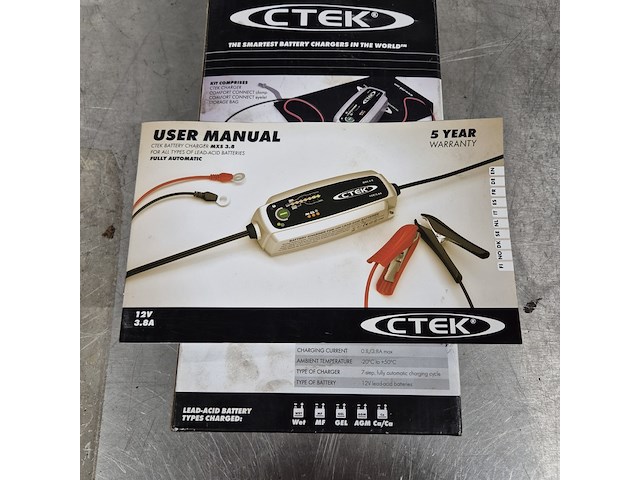 Drupperlader, ctek, mxs 3.8 - afbeelding 5 van  6