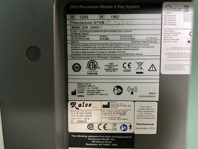 Drx - revolution - röntgenapparatuur - 2015 - afbeelding 4 van  26