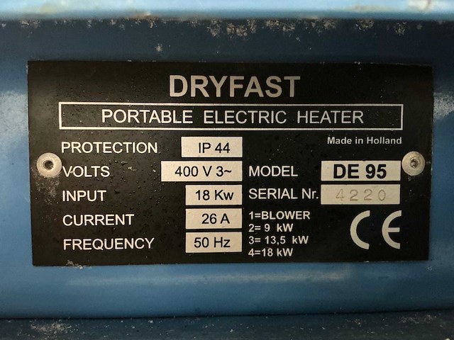 Dryfast de 95 heater - afbeelding 5 van  5