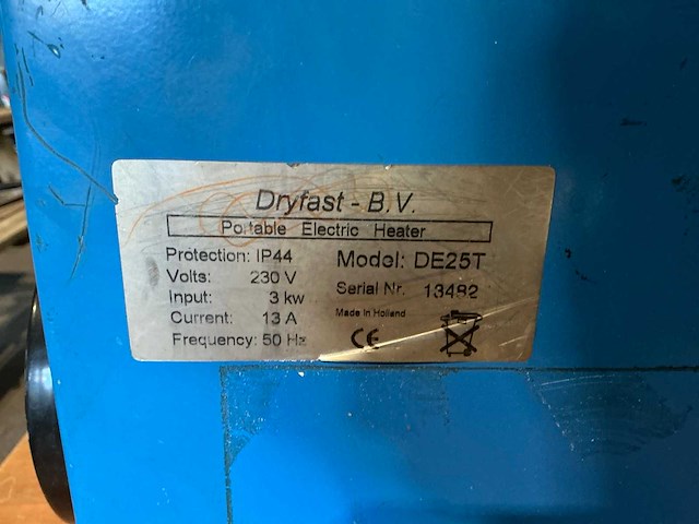 Dryfast de25t heater - afbeelding 3 van  3