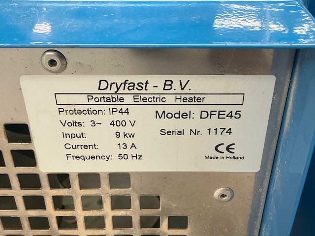 Dryfast dfe45 bouwdroger (2x) - afbeelding 8 van  9