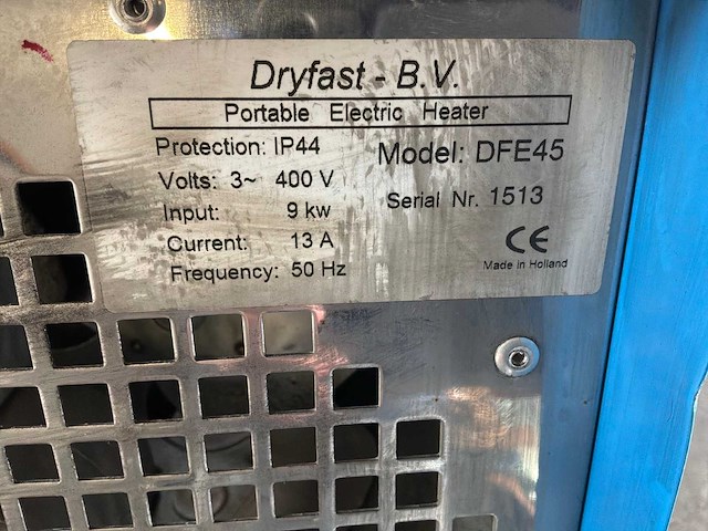 Dryfast dfe45 bouwdroger - afbeelding 4 van  5
