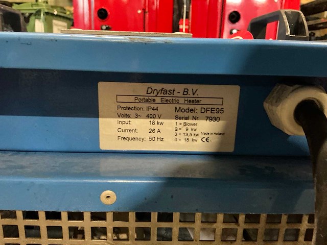 Dryfast dfe95 heater - afbeelding 3 van  3