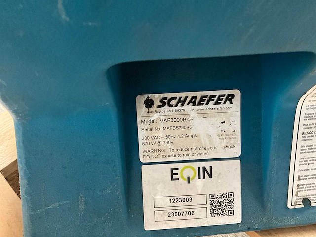 Dryfast vaf3000b axiaal ventilator - afbeelding 3 van  3