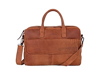 Dstrct wall street laptoptas 17 inch cognac - afbeelding 1 van  3