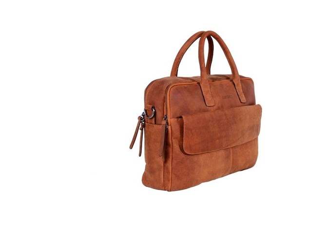 Dstrct wall street laptoptas 17 inch cognac - afbeelding 3 van  3