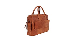 Dstrct wall street laptoptas 17 inch cognac - afbeelding 3 van  3