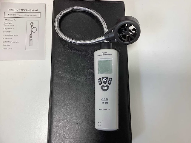 Dt-318 thermo-anemometer - digitaal display - k type sensoren - afbeelding 3 van  7