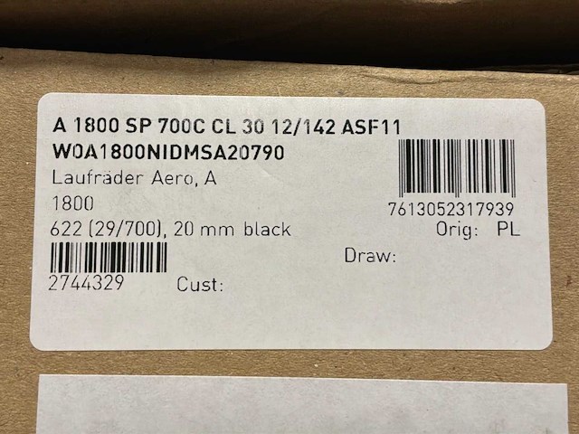 Dt swiss a1800 622x20 tc velg - afbeelding 2 van  3