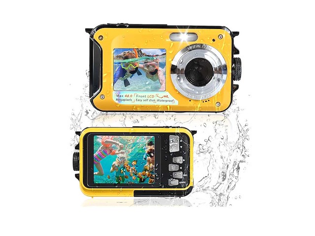 Dual screen waterproof camera - onderwatercamera (10x) - afbeelding 1 van  7