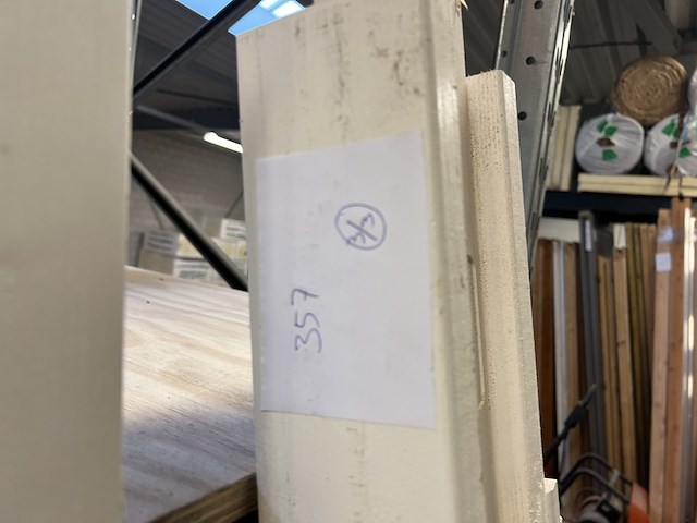 Dubbel deurkozijn, grijs gespoten hillhout - afbeelding 5 van  5