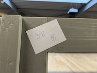 Dubbel deurkozijn, grijs gespoten hillhout - afbeelding 4 van  5