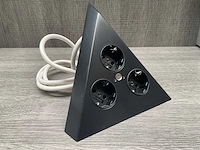 Dubbel hoekstopcontact thebo mat zwart - afbeelding 2 van  3