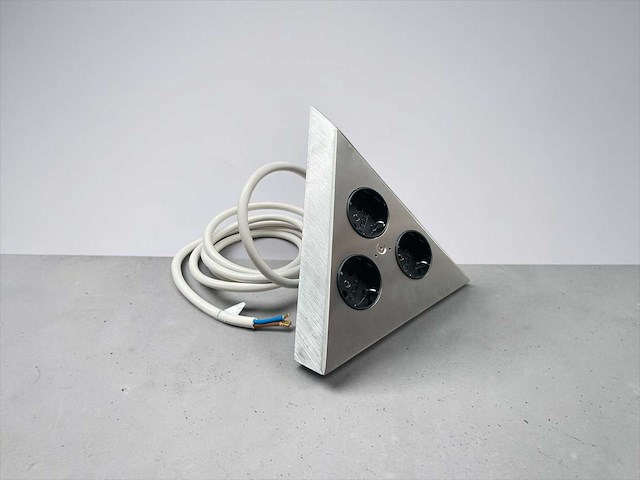 Dubbel hoekstopcontact thebo rvs - afbeelding 1 van  2