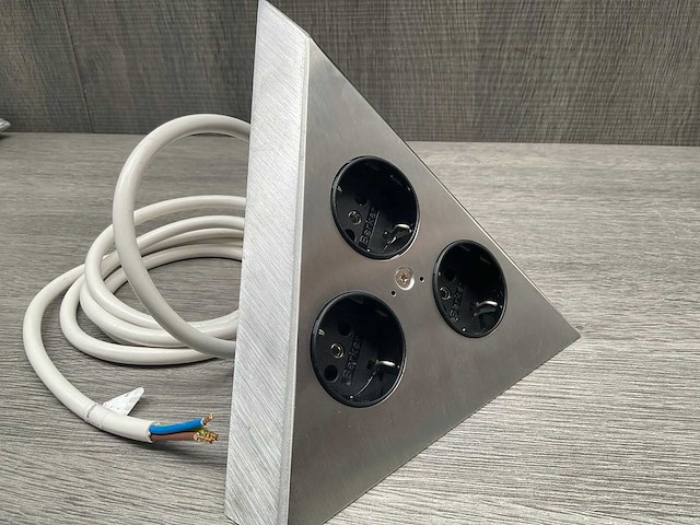 Dubbel hoekstopcontact thebo rvs - afbeelding 2 van  2