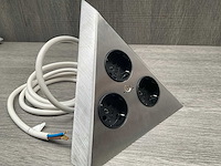 Dubbel hoekstopcontact thebo rvs - afbeelding 2 van  2