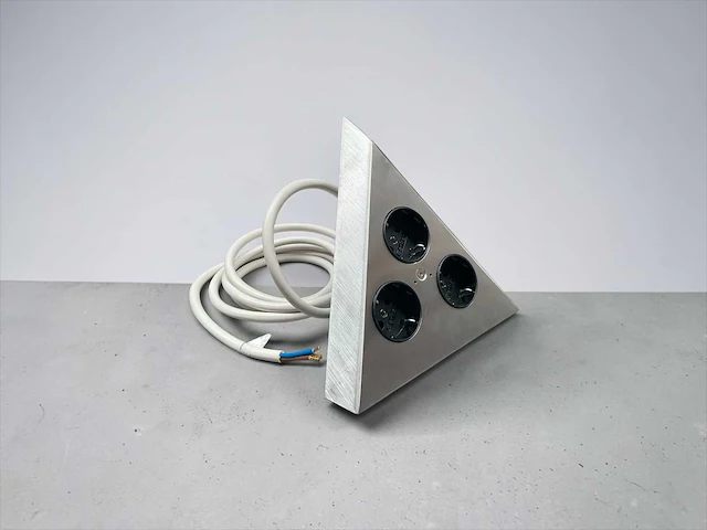 Dubbel hoekstopcontact thebo rvs - afbeelding 1 van  2