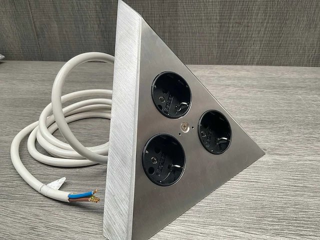Dubbel hoekstopcontact thebo rvs - afbeelding 2 van  2