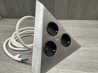 Dubbel hoekstopcontact thebo rvs - afbeelding 2 van  2