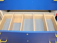 Dubbel ladekast met zes laden. afmeting 100 x 47 cm. totale hoogte 143 cm - afbeelding 3 van  4