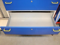 Dubbel ladekast met zes laden. afmeting 100 x 47 cm. totale hoogte 143 cm - afbeelding 4 van  4