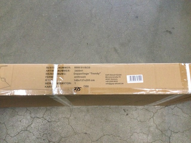 Dubbel ligbed, gardissimo, doppelliege trendy, antraciet - afbeelding 4 van  5