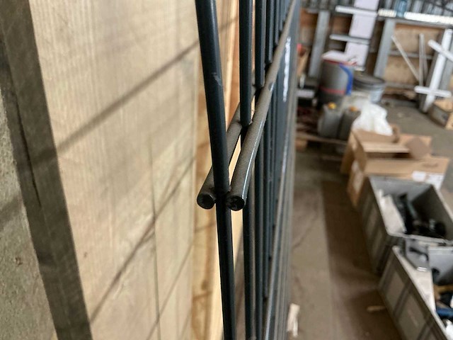 Dubbel staapmaat stalen hek 123x250 cm - afbeelding 3 van  4