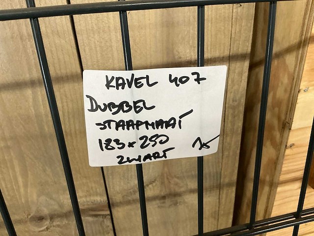 Dubbel staapmaat stalen hek 123x250 cm - afbeelding 4 van  4