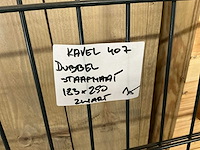Dubbel staapmaat stalen hek 123x250 cm - afbeelding 4 van  4