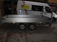 Dubbelassige aanhangwagen atec pl20 2-2 met kenteken 99-wd-jk. wagen is voorzien van disselbak met aanhange...