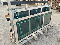 Dubbeldeur met glas aluminium - afbeelding 2 van  4