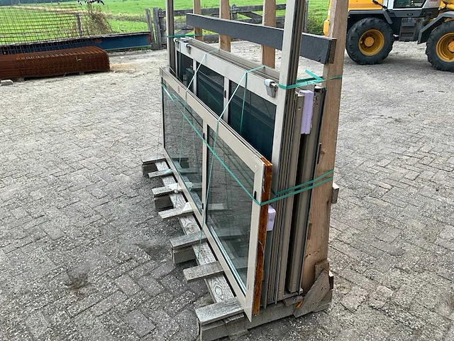 Dubbeldeur met glas aluminium - afbeelding 4 van  4