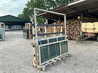 Dubbeldeur met glas aluminium