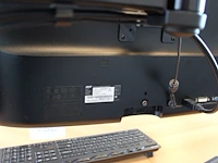 Dubbele 24 inch monitor acer op beugel met toetsenbord en muis en speakers - afbeelding 3 van  3